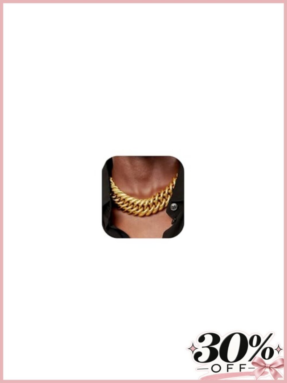Chunky Chain Statement Choker Necklace Gold